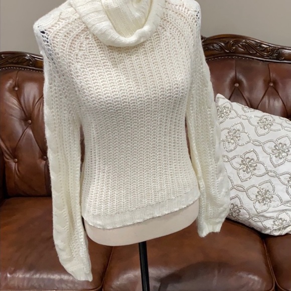 Planet Gold women beige knitted printed t shirt sweater new - Picture 2 of 3